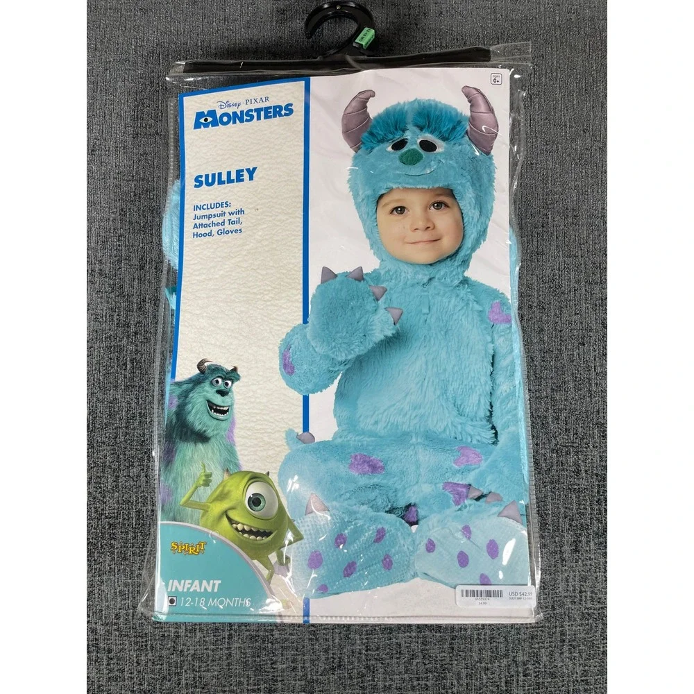 Disney Pixar Monsters Inc Sulley Infant Costume Spirit Halloween 12-18 Months